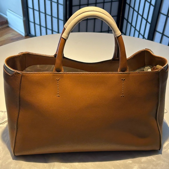 Extremely Rare Furla Unique Handbag. Caramel & Cream Saffiano Leather. - Picture 6 of 13